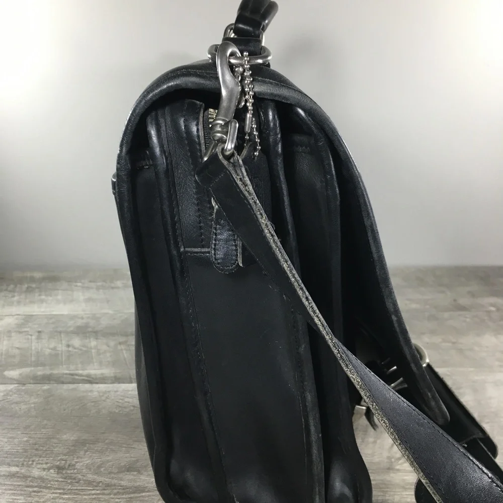 Coach 2Way Thompson Leather Executive Briefcase Laptop Computer Shoulder Bag
